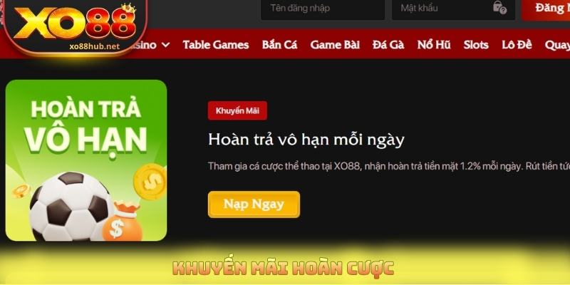 Khuyến Mãi Hoàn Cược - Hoàn Tiền Minh Bạch Theo Doanh Thu 2 Khuyến Mãi Hoàn Cược