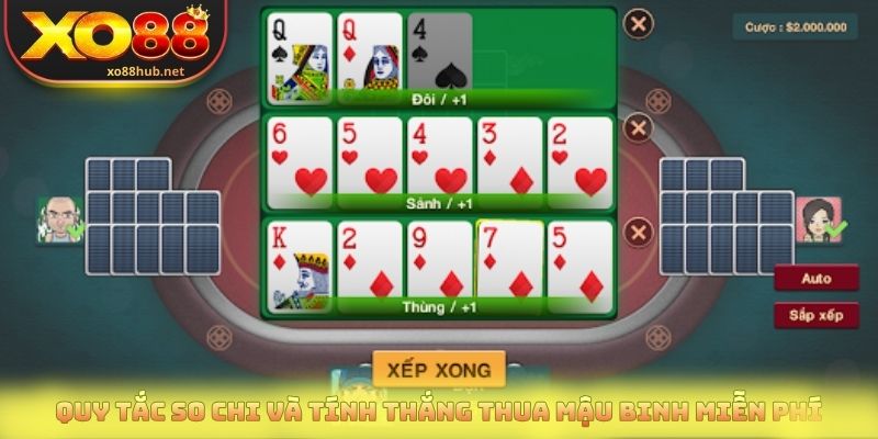 Mậu Binh Miễn Phí Online Giúp Bạn Luyện Kỹ Năng Xếp Bài 4 Quy tắc so chi và tính thắng thua mậu binh miễn phí