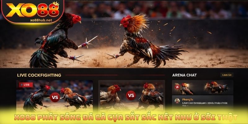 Đá Gà Cựa Sắt Xo88 - Nơi Hội Tụ Những Trận Đấu Đỉnh Cao 4 Xo88 phát sóng đá gà cựa sắt sắc nét như ở sới thật